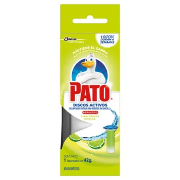 Imagen del producto PATO DISCOS ACTIVOS LIMA FRESCA REPUESTO 38 G