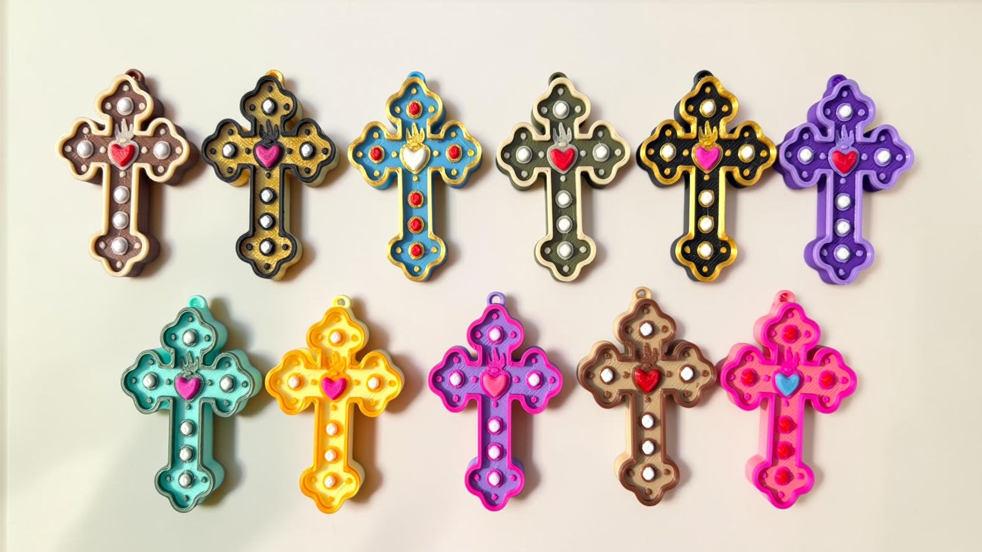Dije Cruces Corazón 