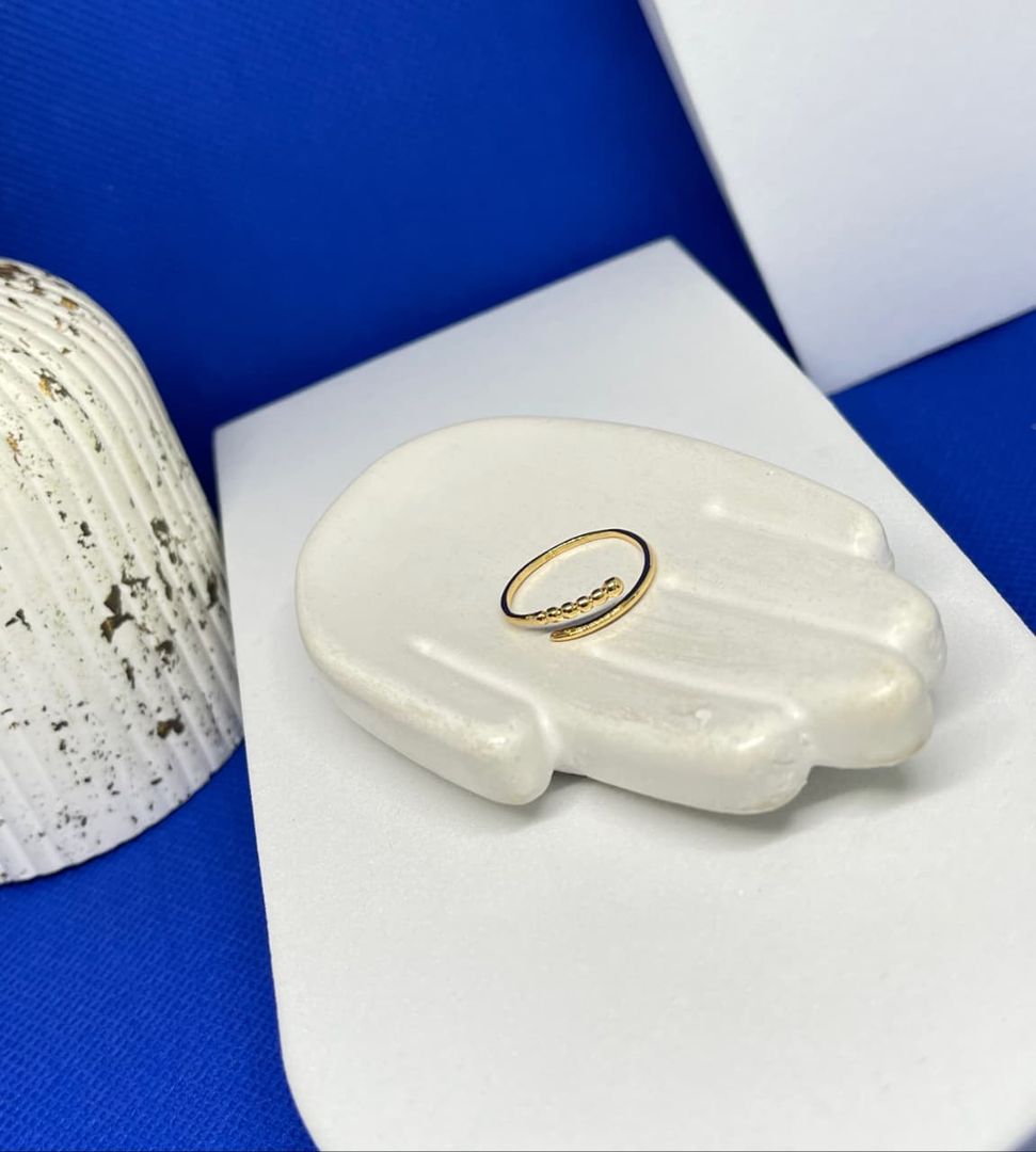Anillo ajustable liso de balines