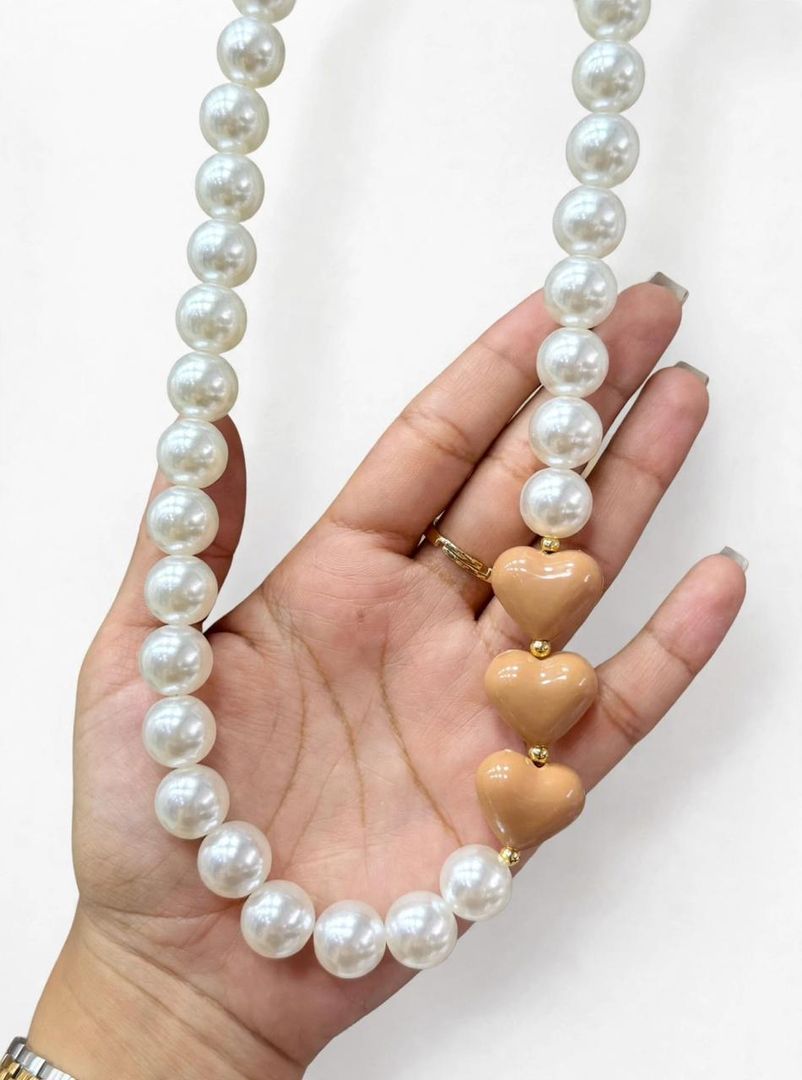 Collar Perla Corazón 