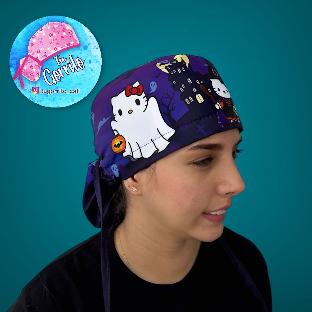 Hello kitty Halloween morado difuminado