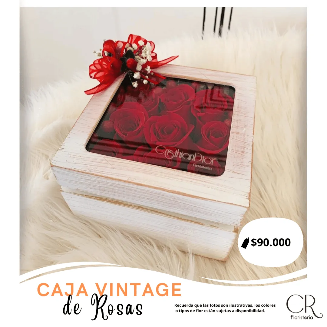 Caja Vintage de Rosas