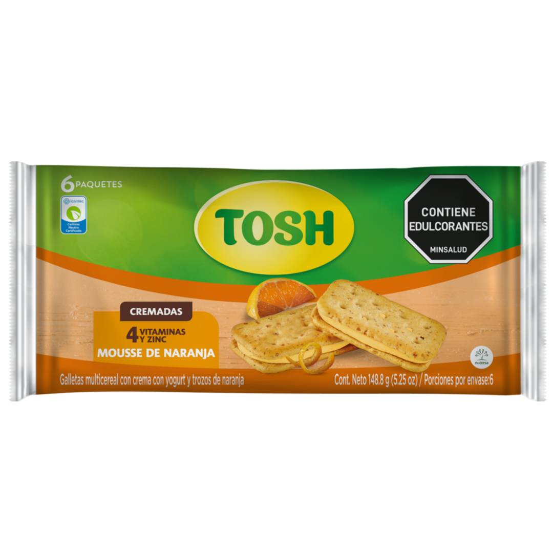 GALLETA TOSCH*6 SANDWICH NARANJA