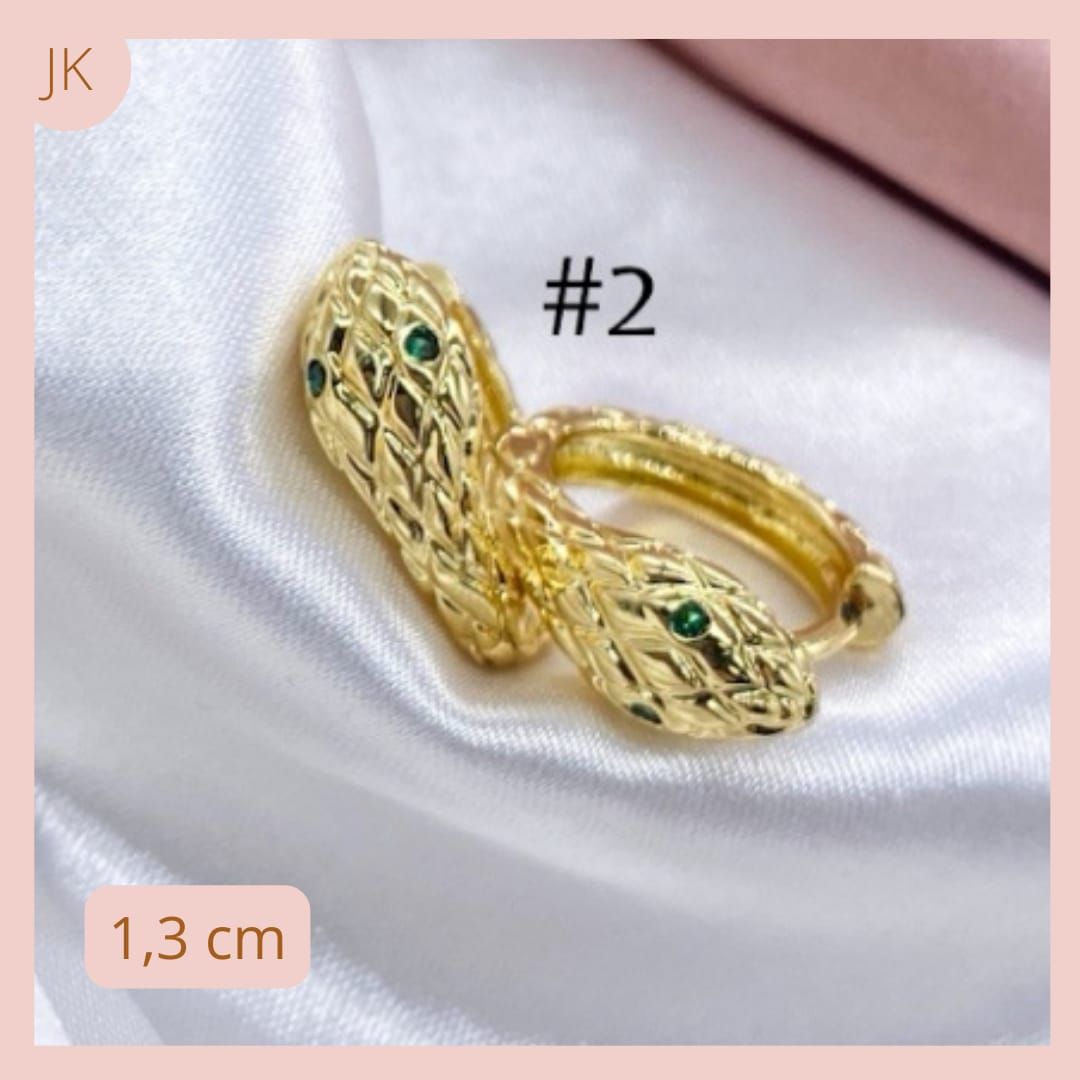 Candongas Serpiente Rodio 