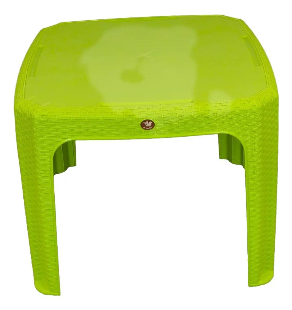  Mesa Infantil Plástica Reforzada Tipo Rattan 