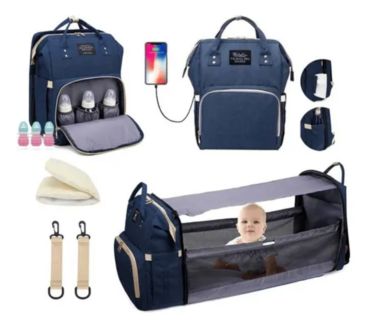 MALETA PAÑALERA CON CAMBIADOR