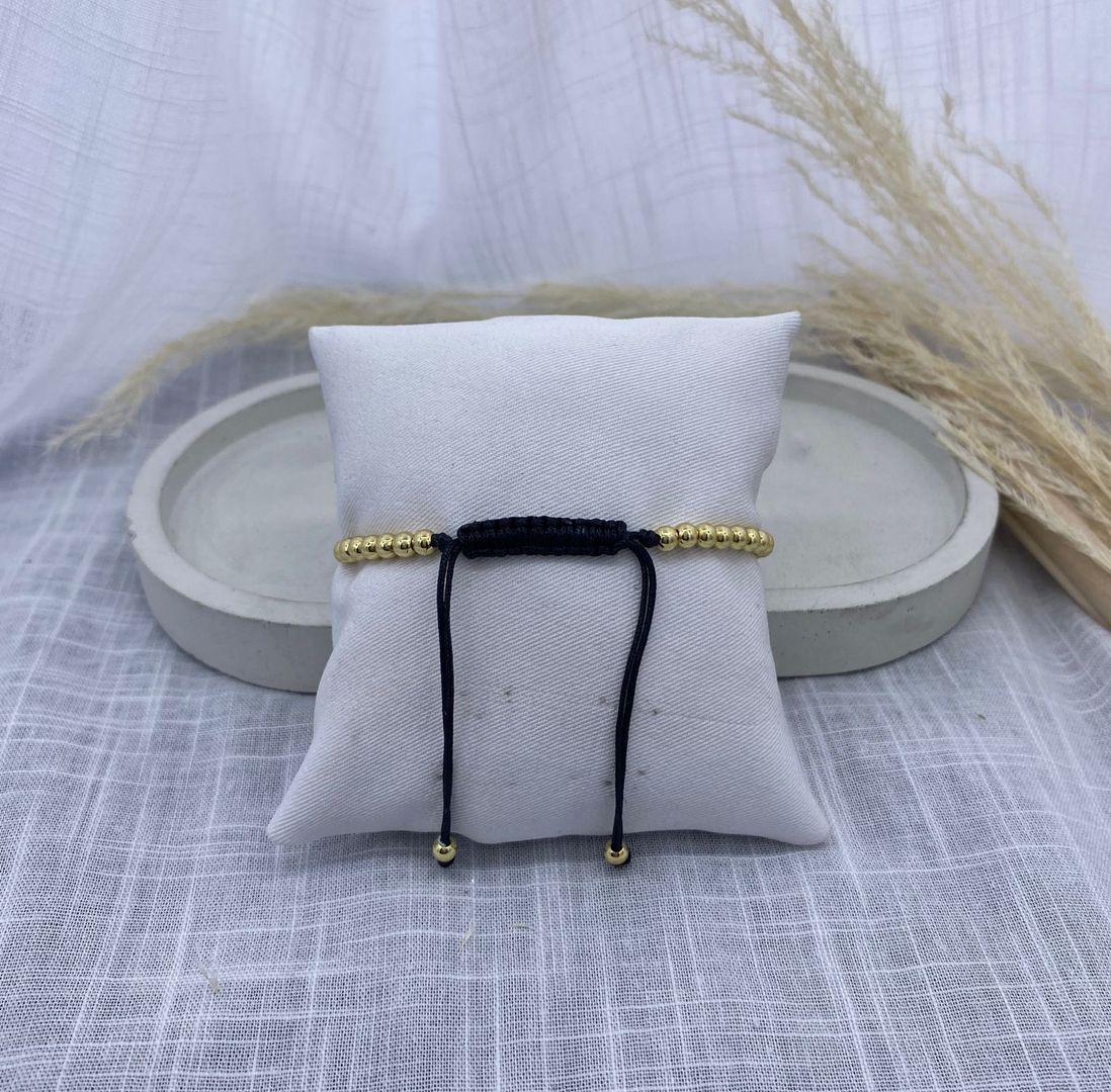 Pulsera perla hilo, oro rosa, dorado, plateado, covergold 