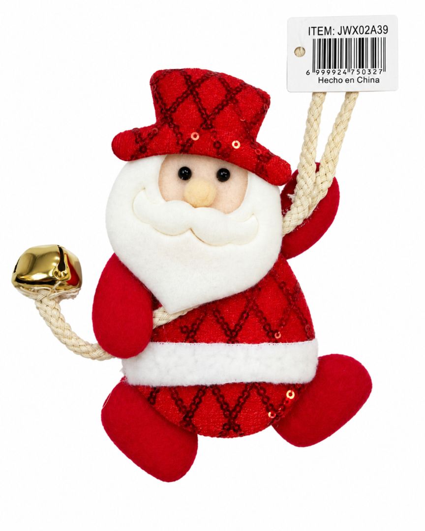 COLGANTE SANTA ROJO CON CASCABEL