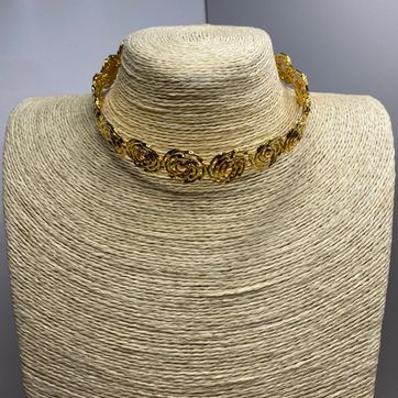 Imagen del producto Gargantilla de bronce con bañito de oro 