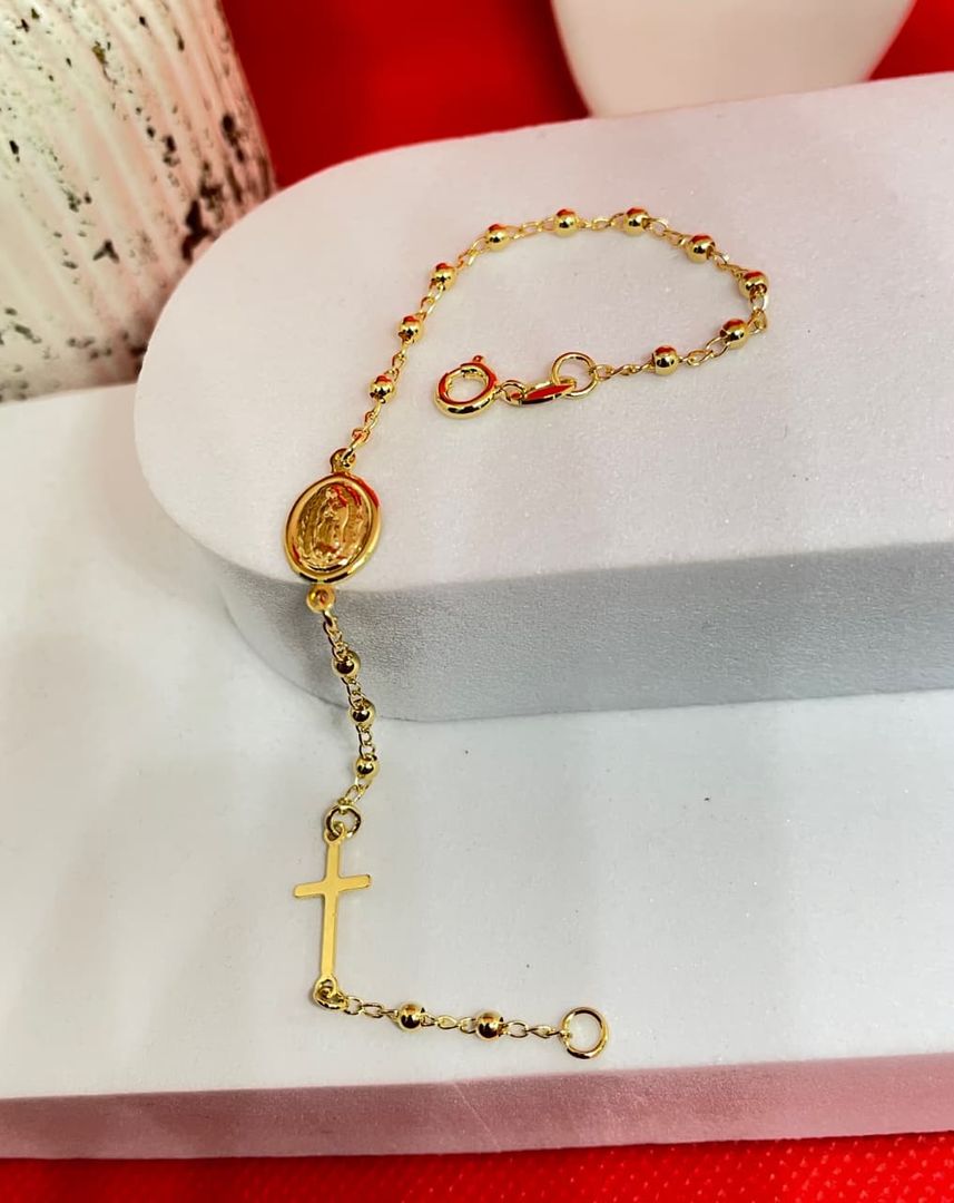 Pulsera denario virgen guadalupe de 18ccm