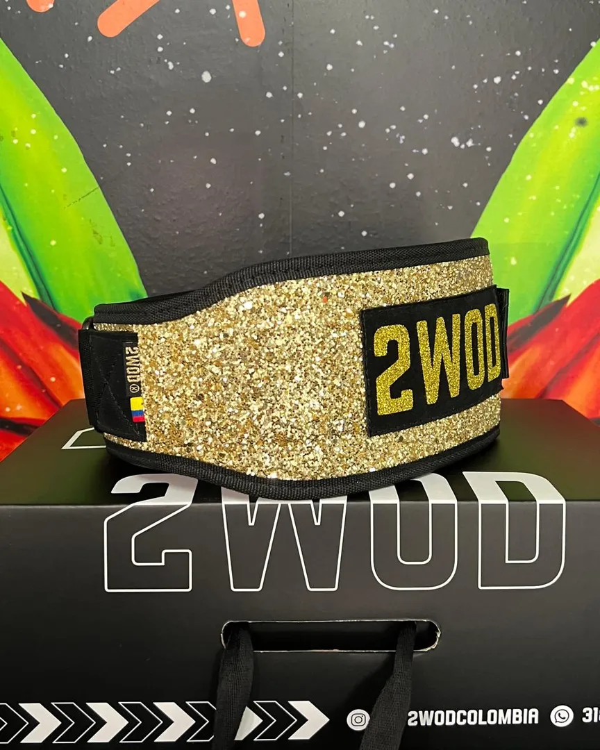 CINTURON NEW GLITTER HEAVY DORADO