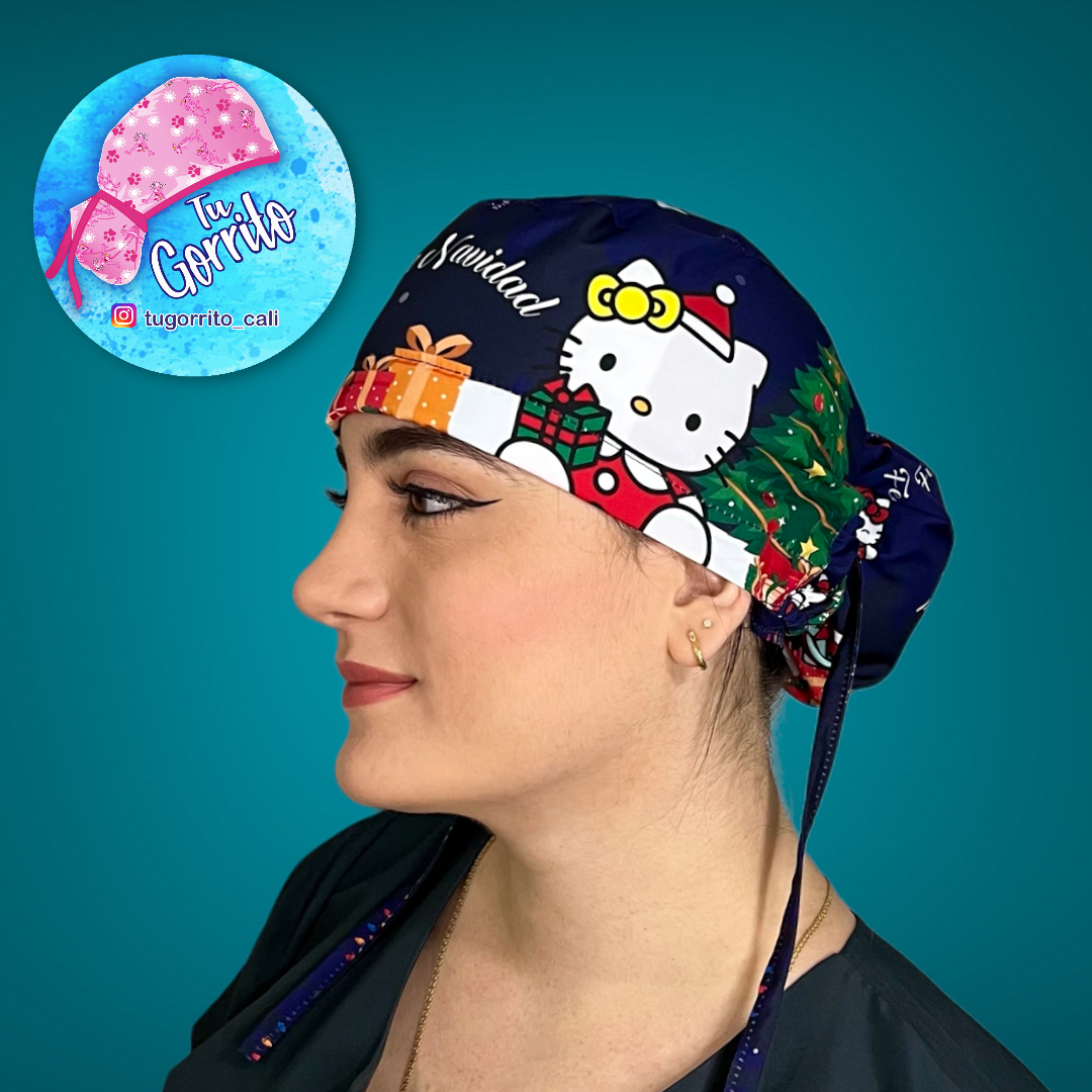 Hello kitty navidad azul oscuro