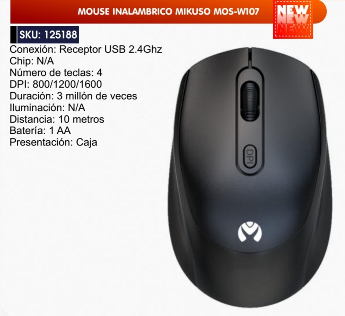 MOUSE INALÁMBRICO MIKUSO 