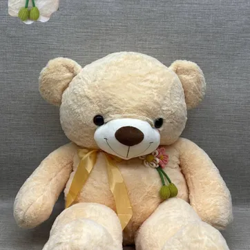 Imagen del producto OSO PATAS LARGAS BEIGE CON FLORES 1 M
