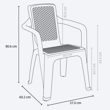 SILLA ETERNA CON BRAZO WENGUE RIMAX - imagen 2