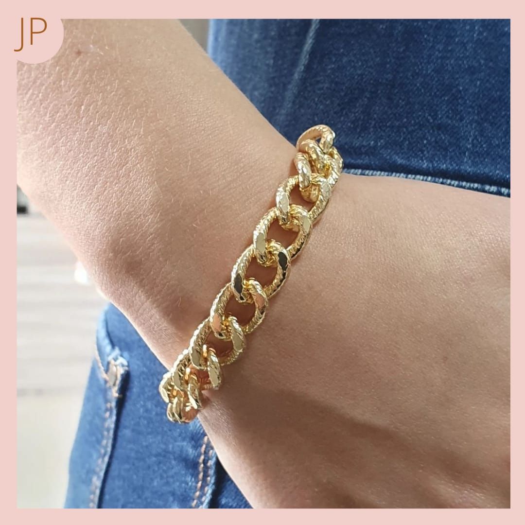 Pulsera Rodio Eslabon Grueso