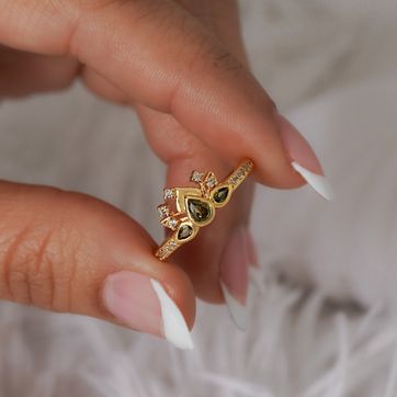 Anillo Green Bloom Ajustable - imagen 1