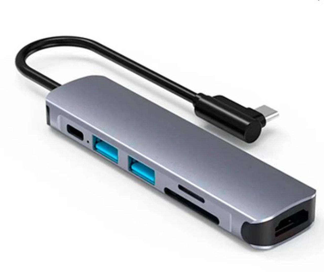 Adaptador multipuerto Tipo C 6 en 1