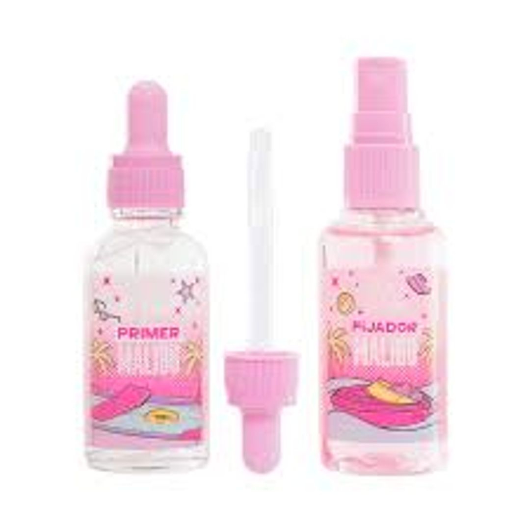 kit primer y fijador barbie Malibu trendy MT2392