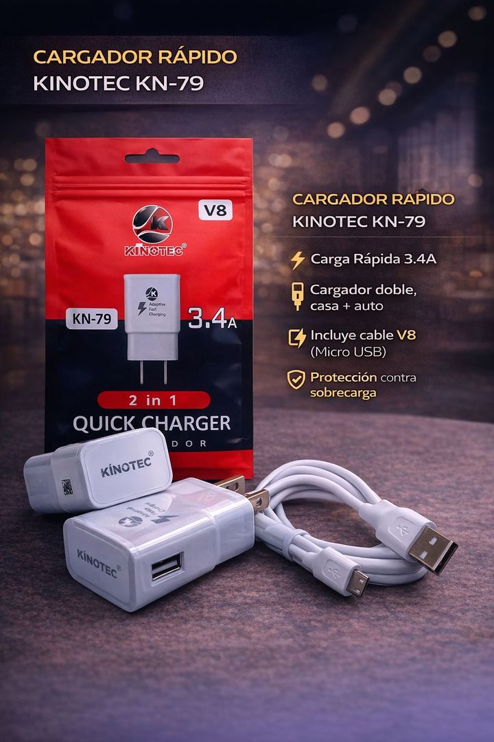 Cargador Kinotec KN-79 V8