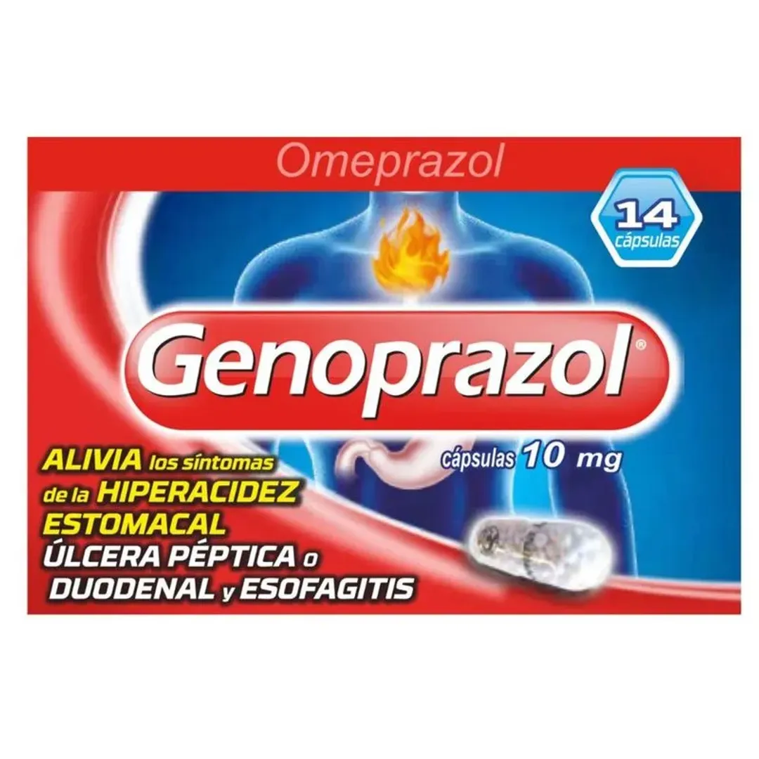 GENOPRAZOL 10MG DIS X 14 CAPS