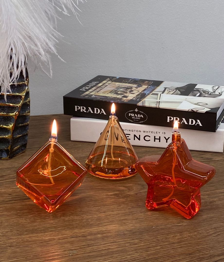 Velas de Cristal Ambar
