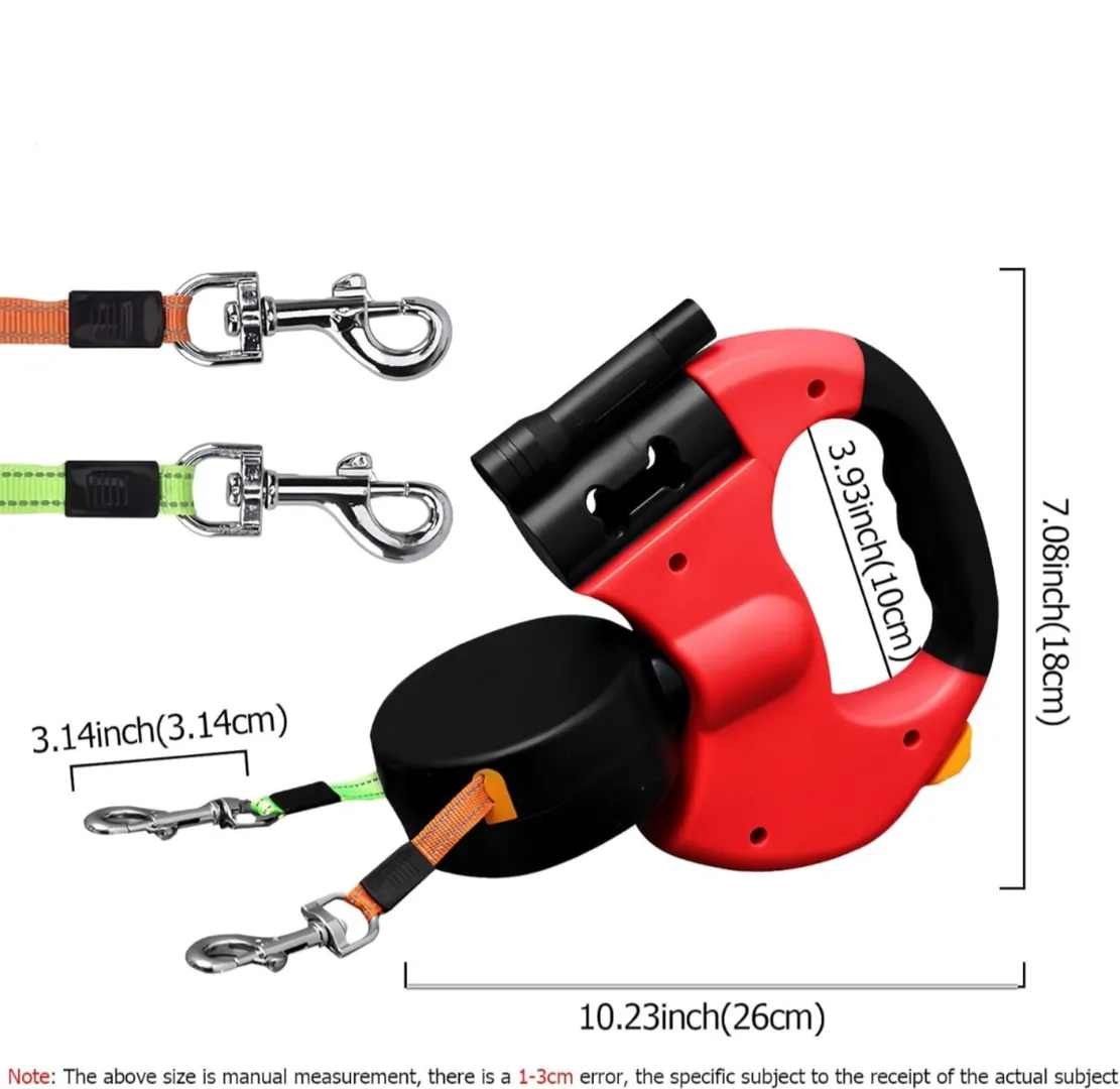 CORREA MASCOTAS DOBLE RETRACTIL