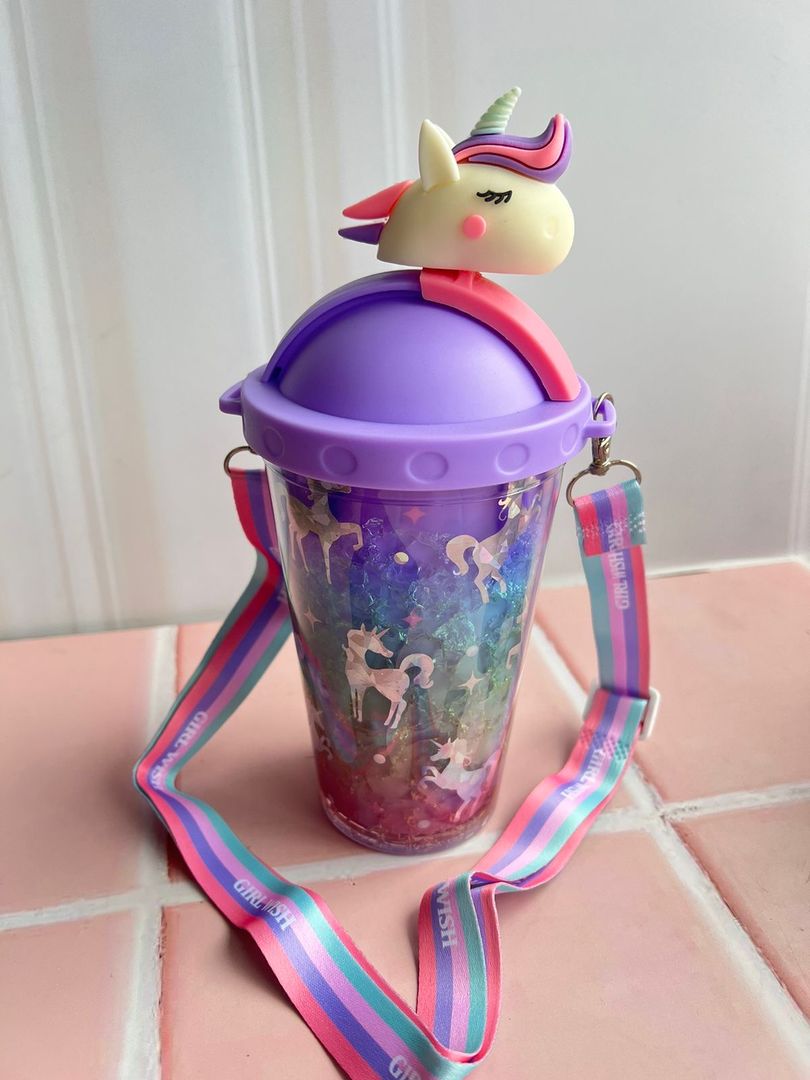 Vaso pitillo unicornio 