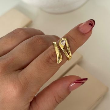 Imagen del producto Anillo doble piedra 