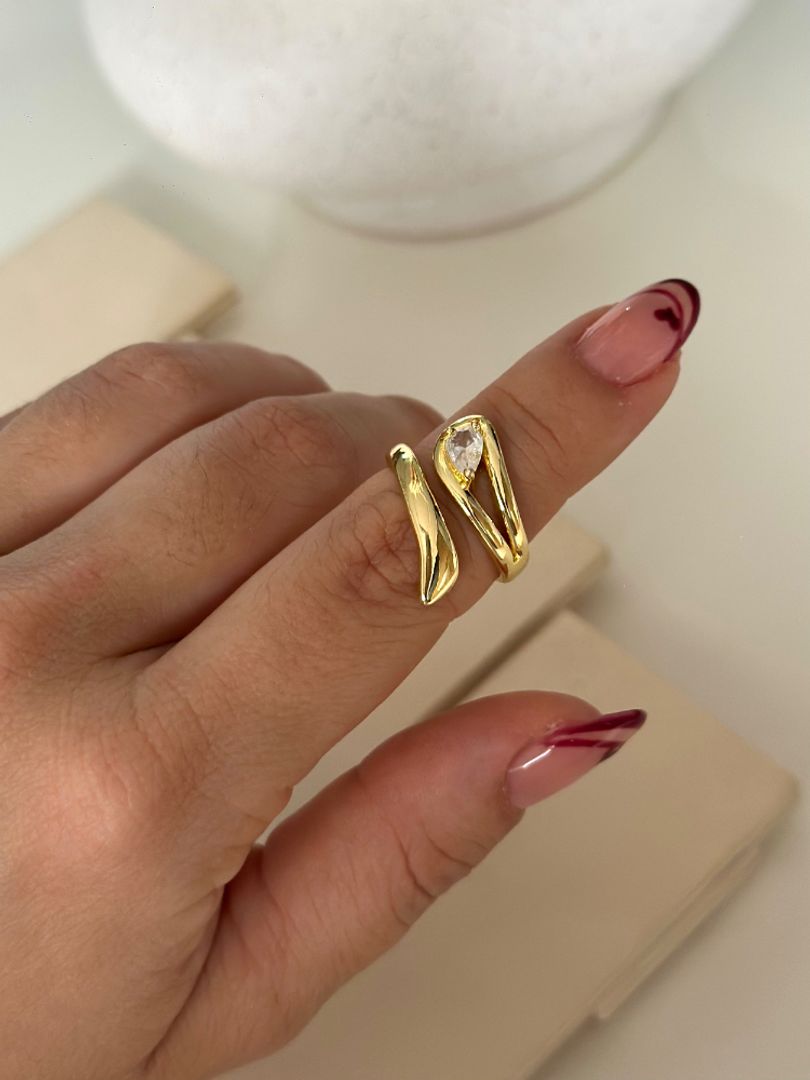 Anillo doble piedra 