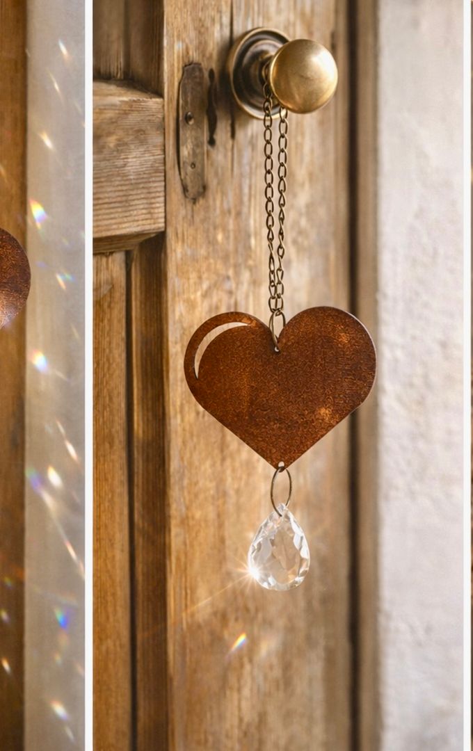 Colgante Corazón Chapa Óxido 