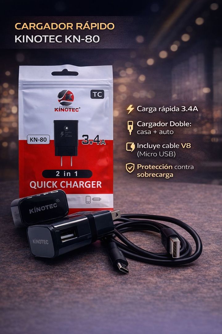 Cargador Kinotec KN-80 TC