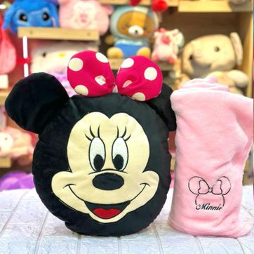 cobija almohada MINNIE Y MICKEY de peluche - imagen 1