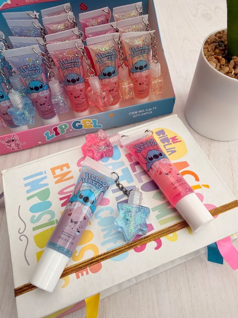 Gloss con llavero Stitch 