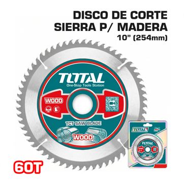 Imagen del producto DISCO DE CORTE SIERRA PARA MADERA 10" 254MM 60T 