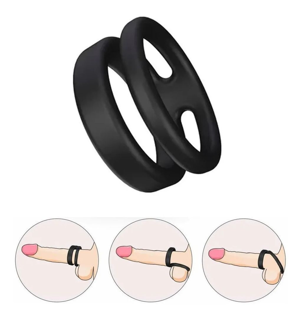 ANILLO DE PENE DOBLE SILICONADO ELÁSTICO