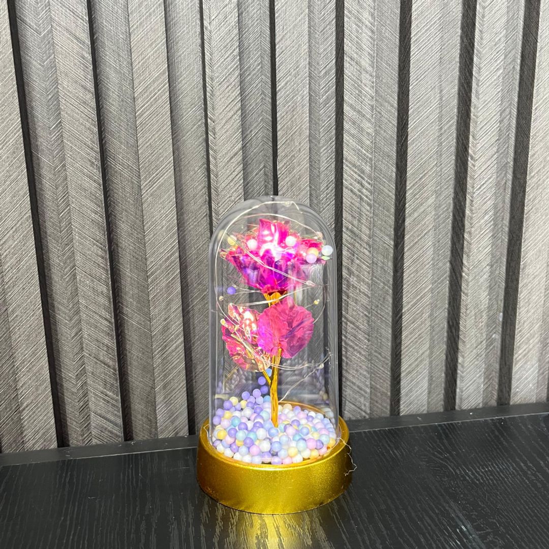 ROSA ENCAPSULADA FUCSIA PEQUEÑA