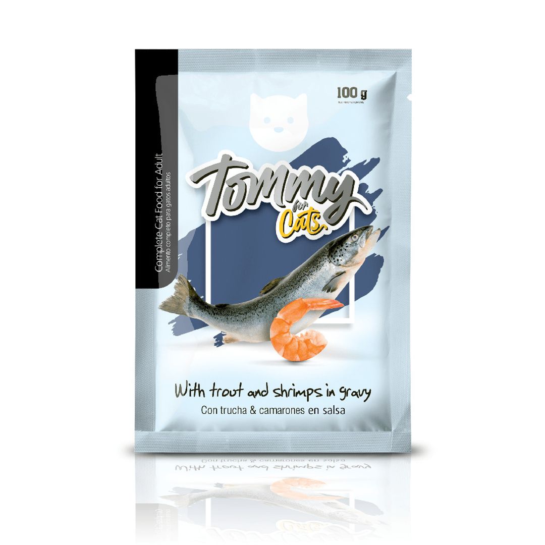 POUCHER TOMMY GATO TRUCHA CAMARON*100G