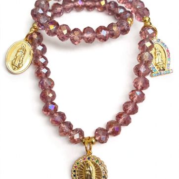 Denario pulsera rosa/lila tornasol - imagen 1