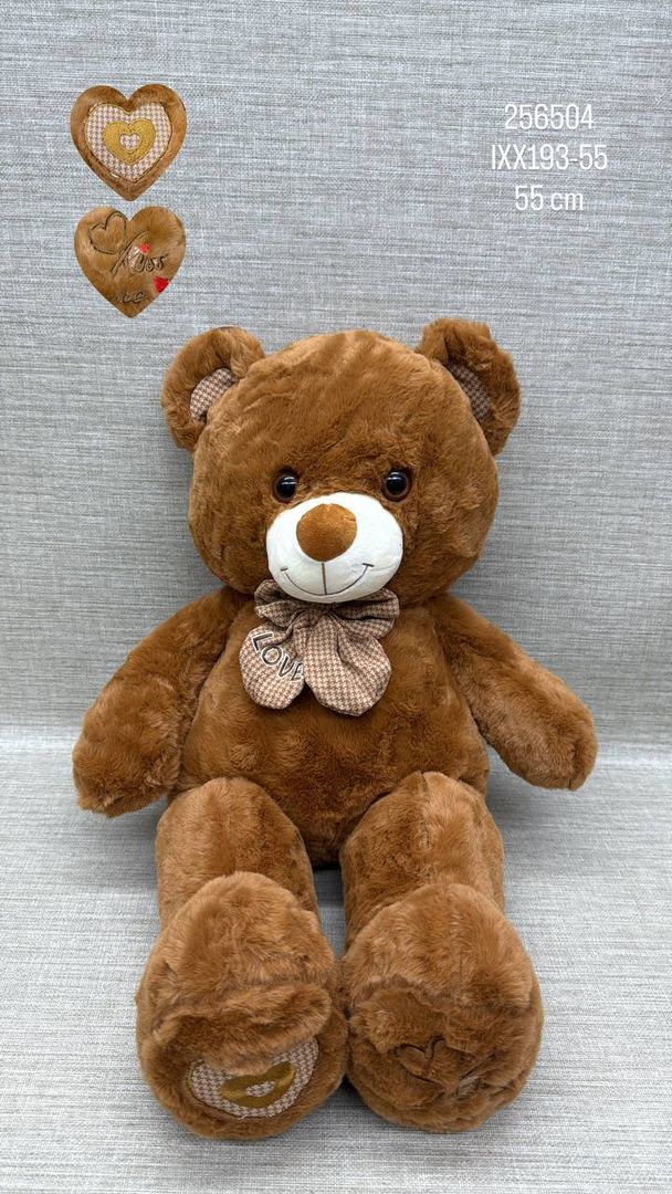 OSO CHOCOLATE CON MOÑO LOVE DE 55 CM 
