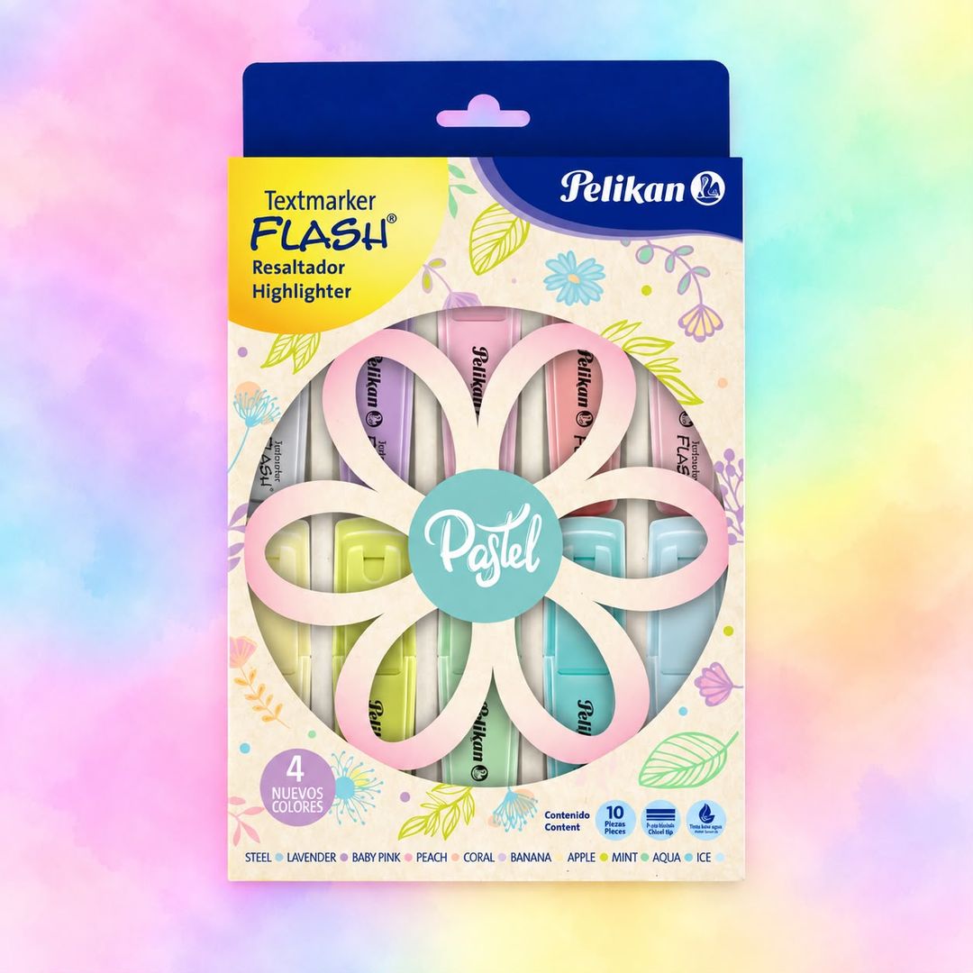 Resaltador Pelikan Flash Pastel x 10