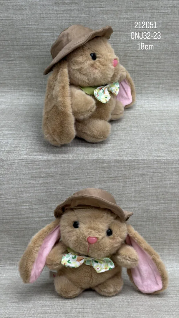 CONEJO CON SOMBRERO 18 CM