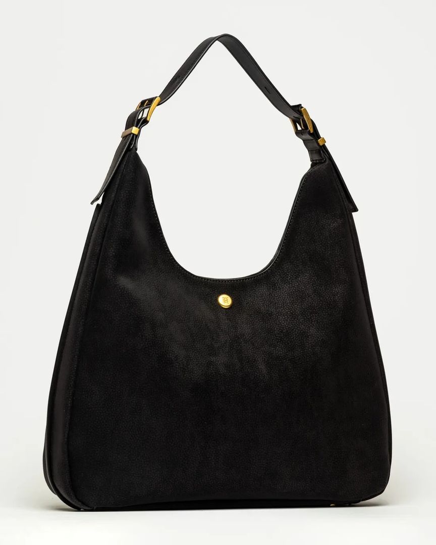 BOLSO RAW EFECTO CUERO NEGRO