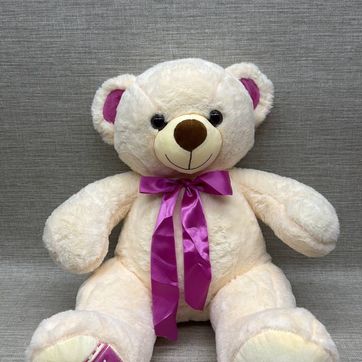 Imagen del producto OSO PATAS LARGAS CON CINTA FUCSIA 45 CM