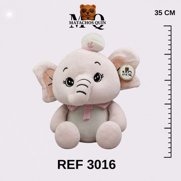 Imagen del producto ELEFANTE ROSA CON GORRITO Y CORBATA