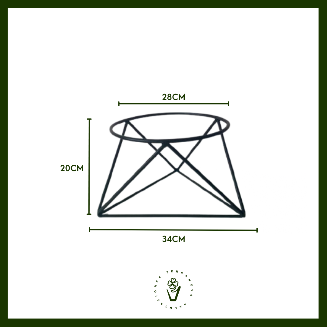 SOPORTE METALICO 20CM (Negro)