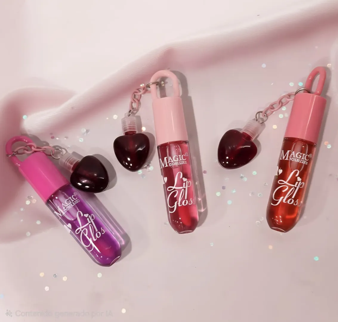 LIP GLOSS CON TINTA LLAVERO CORAZÓN