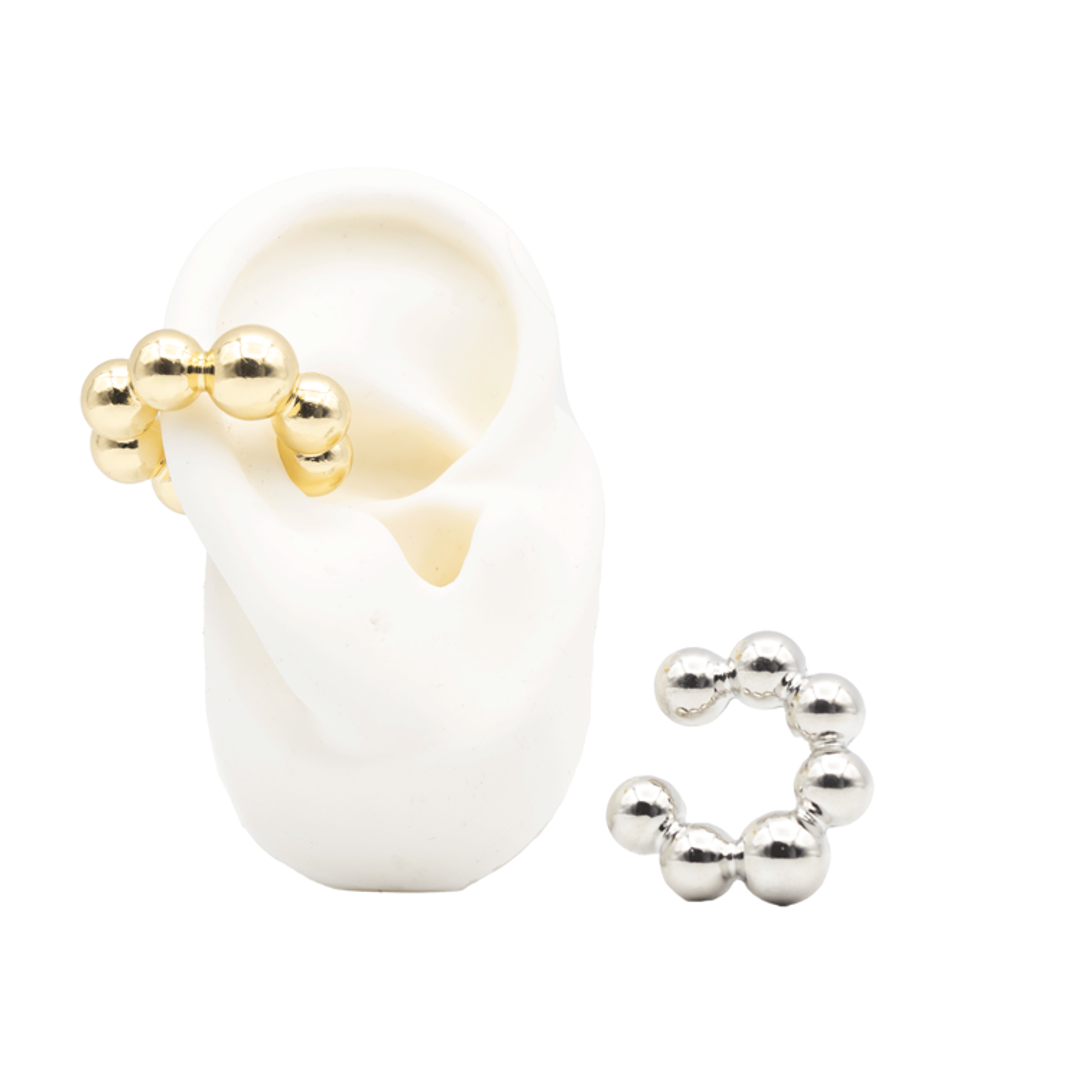 EARCUFF BALINES MEDIANO BAÑO EN RODIO