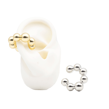 Imagen del producto EARCUFF BALINES MEDIANO BAÑO EN RODIO
