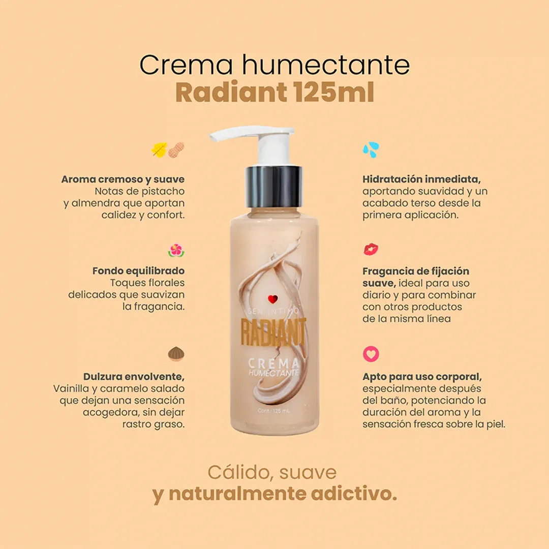 Radiant Crema Humectante Con Phermonas X 125 Ml Sen Intimo